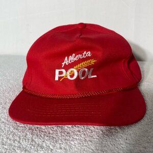 Vintage Red Alberta Grain Pool Trucker Style Hat